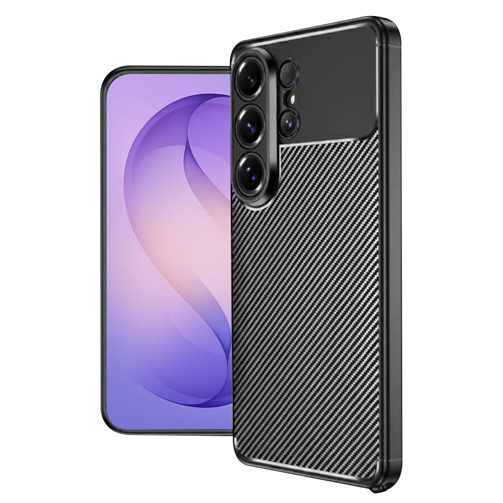 Husa pentru Samsung Galaxy S26 Ultra, Techsuit, CarbonFiber, Neagra