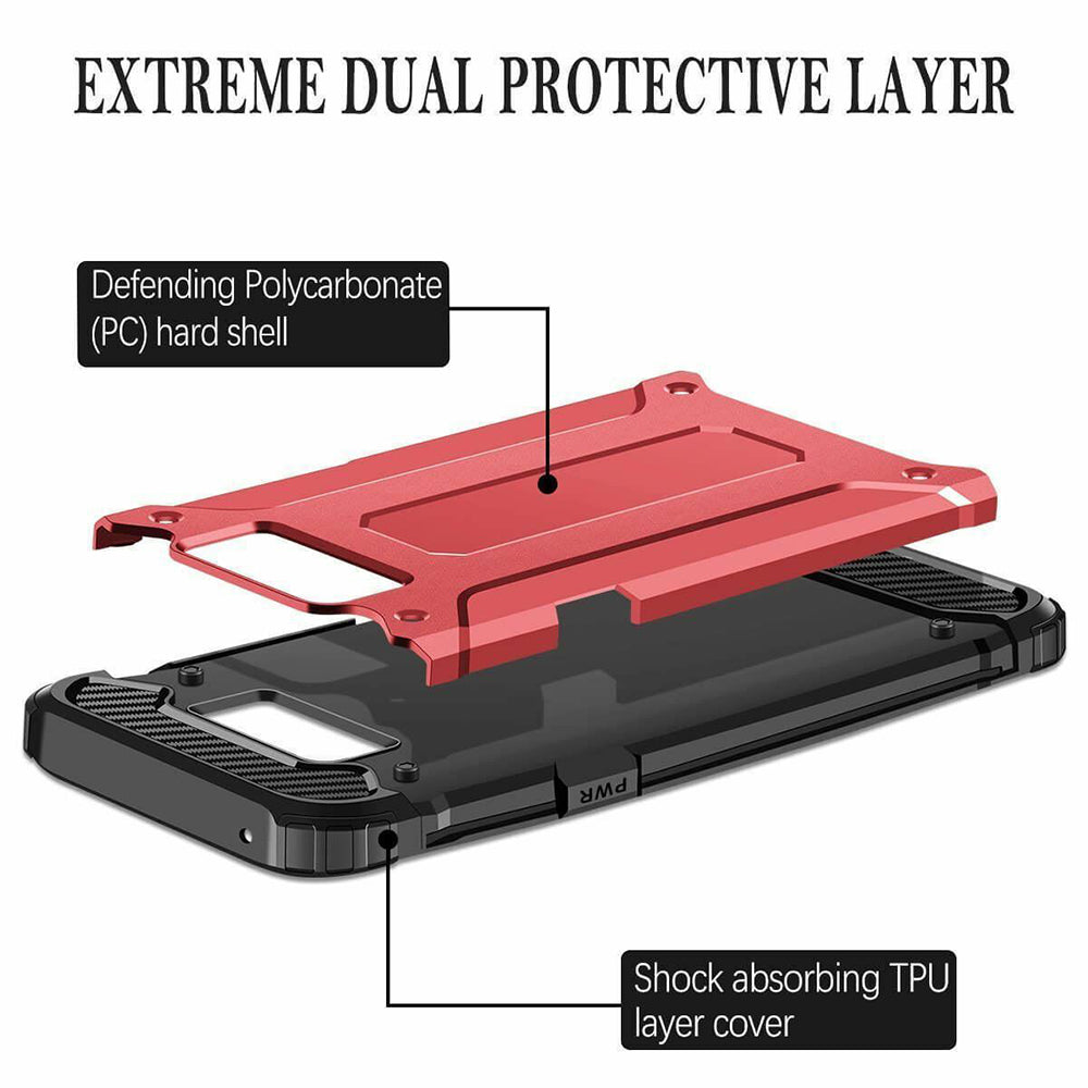 Husa pentru Samsung Galaxy S6 G920, Techsuit, Hybrid Armor, Neagra