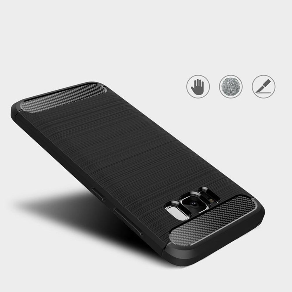 Husa pentru Samsung Galaxy S8 G950, Techsuit, Carbon, Neagra