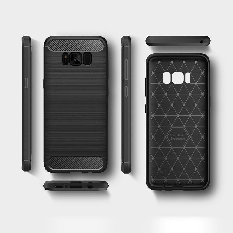 Husa pentru Samsung Galaxy S8 G950, Techsuit, Carbon, Neagra