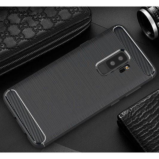 Husa pentru Samsung Galaxy S9+ G965, Techsuit, Carbon, Neagra