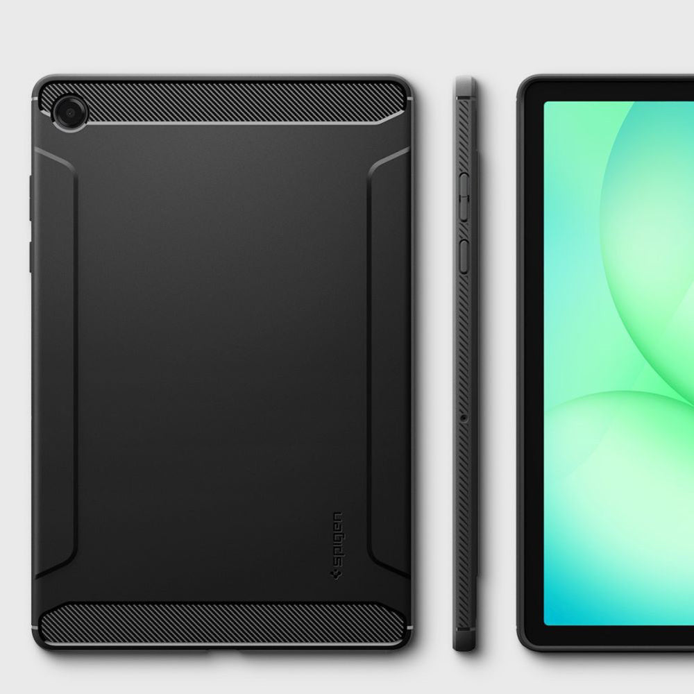 Husa pentru Samsung Galaxy Tab A11+, Spigen, Rugged Armor, Neagra Mata