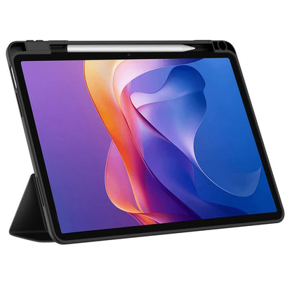 Husa pentru Samsung Galaxy Tab A11+ / Tab A9+, Techsuit, Flex Trifold, Albastra