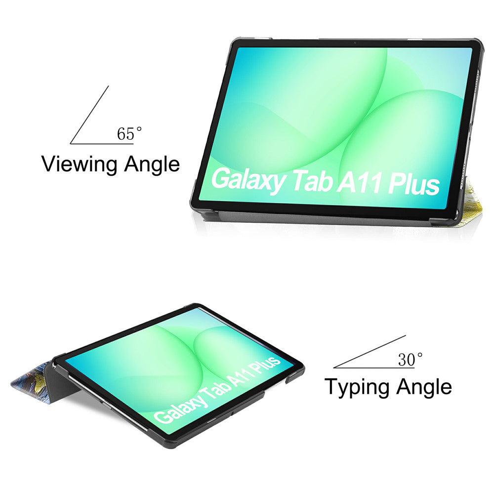 Husa pentru Samsung Galaxy Tab A11+ / Tab A9+, Techsuit, FoldPro Starry Night, Multicolor