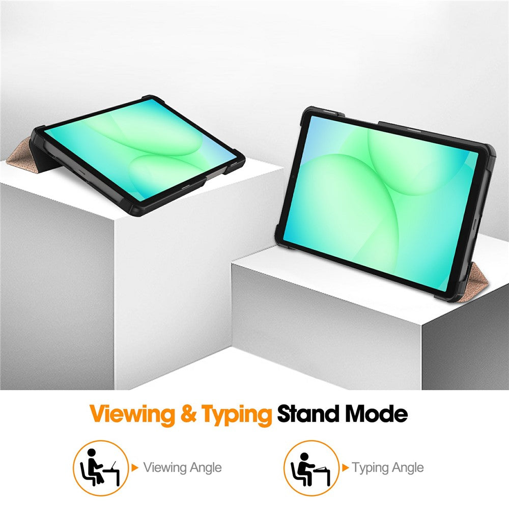 Husa pentru Samsung Galaxy Tab A11 / Tab A9, Techsuit, FoldPro, Roz Aurie