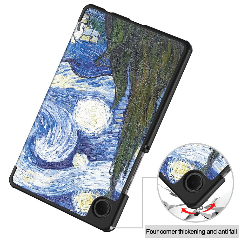 Husa pentru Samsung Galaxy Tab A11 / Tab A9, Techsuit, FoldPro Starry Night New Model, Multicolor