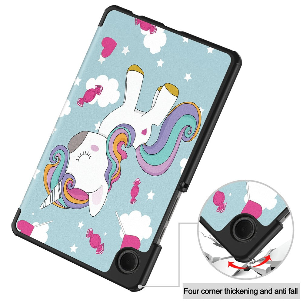 Husa pentru Samsung Galaxy Tab A11 / Tab A9, Techsuit, FoldPro Unicorn New Model, Multicolor