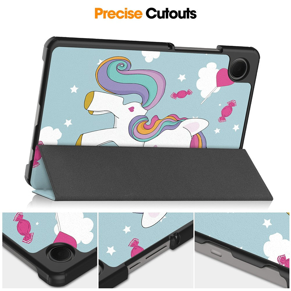 Husa pentru Samsung Galaxy Tab A11 / Tab A9, Techsuit, FoldPro Unicorn New Model, Multicolor
