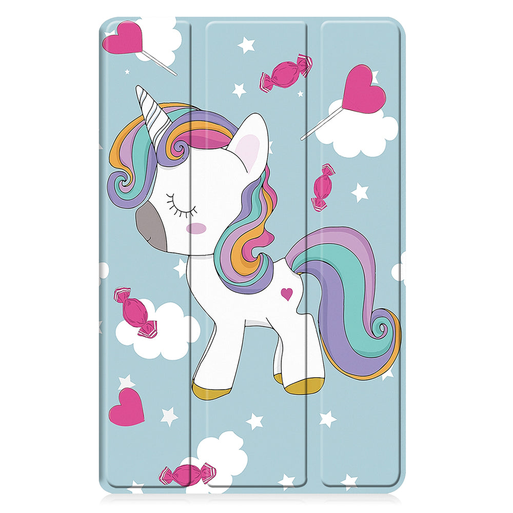 Husa pentru Samsung Galaxy Tab A9+, Techsuit, FoldPro Unicorn, Multicolor