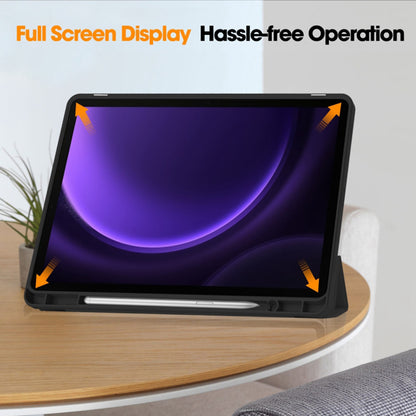 Husa pentru Samsung Galaxy Tab S10 FE / Tab S9 FE, Techsuit, Flex Trifold, Neagra