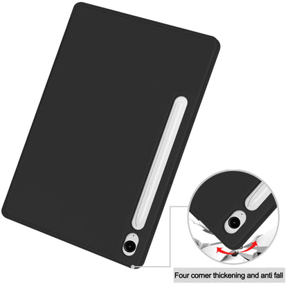 Husa pentru Samsung Galaxy Tab S10 FE / Tab S9 FE, Techsuit, Flex Trifold, Neagra