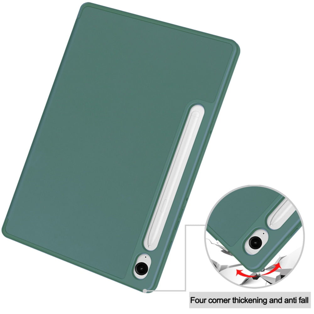 Husa pentru Samsung Galaxy Tab S10 FE / Tab S9 FE, Techsuit, Flex Trifold, Verde