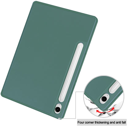 Husa pentru Samsung Galaxy Tab S10 FE / Tab S9 FE, Techsuit, Flex Trifold, Verde