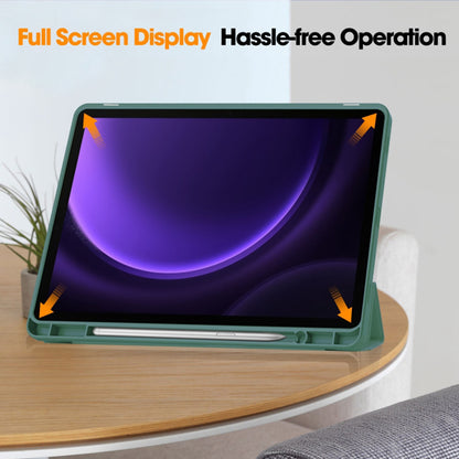 Husa pentru Samsung Galaxy Tab S10 FE / Tab S9 FE, Techsuit, Flex Trifold, Verde