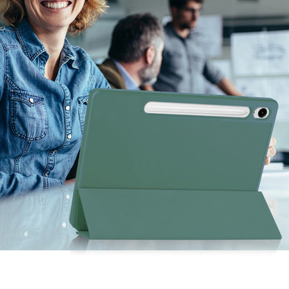 Husa pentru Samsung Galaxy Tab S10 FE / Tab S9 FE, Techsuit, Flex Trifold, Verde