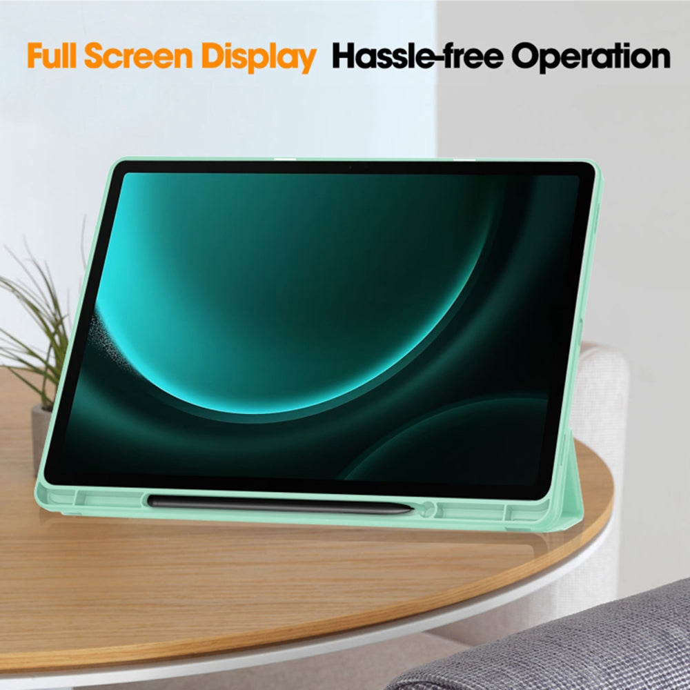 Husa pentru Samsung Galaxy Tab S10+ / Tab S9 FE+ / Tab S9+, Techsuit, Flex Trifold, Neagra