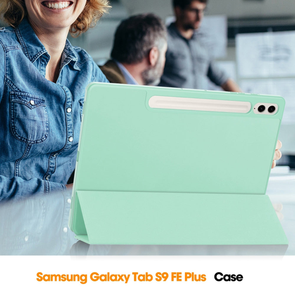 Husa pentru Samsung Galaxy Tab S10+ / Tab S9 FE+ / Tab S9+, Techsuit, Flex Trifold, Neagra