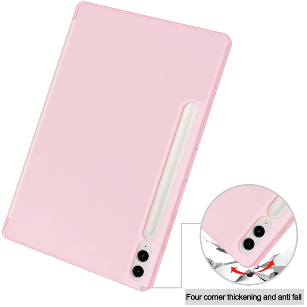 Husa pentru Samsung Galaxy Tab S10+ / Tab S9 FE+ / Tab S9+, Techsuit, Flex Trifold, Roz
