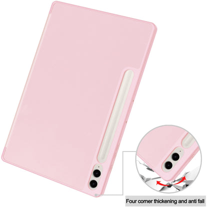Husa pentru Samsung Galaxy Tab S10+ / Tab S9 FE+ / Tab S9+, Techsuit, Flex Trifold, Roz