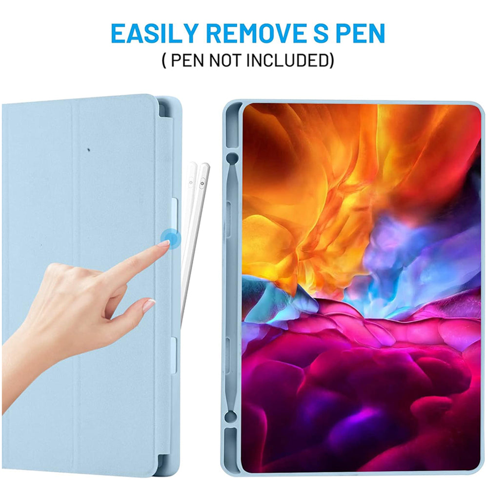 Husa pentru Samsung Galaxy Tab S6 Lite (2024) / Tab S6 Lite (2022) / Tab S6 Lite (2020), Techsuit, Flex Trifold, Bleu
