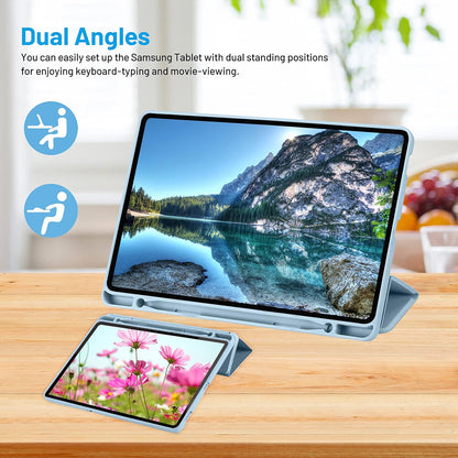 Husa pentru Samsung Galaxy Tab S6 Lite (2024) / Tab S6 Lite (2022) / Tab S6 Lite (2020), Techsuit, Flex Trifold, Bleu