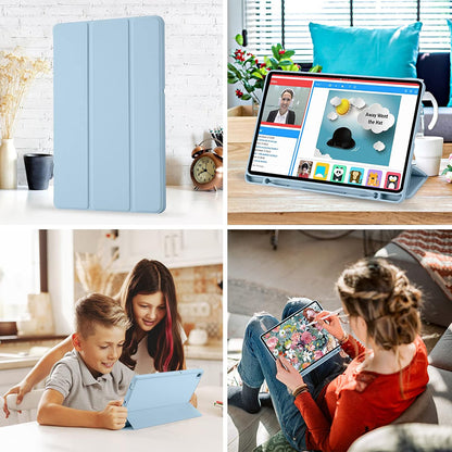 Husa pentru Samsung Galaxy Tab S6 Lite (2024) / Tab S6 Lite (2022) / Tab S6 Lite (2020), Techsuit, Flex Trifold, Bleu