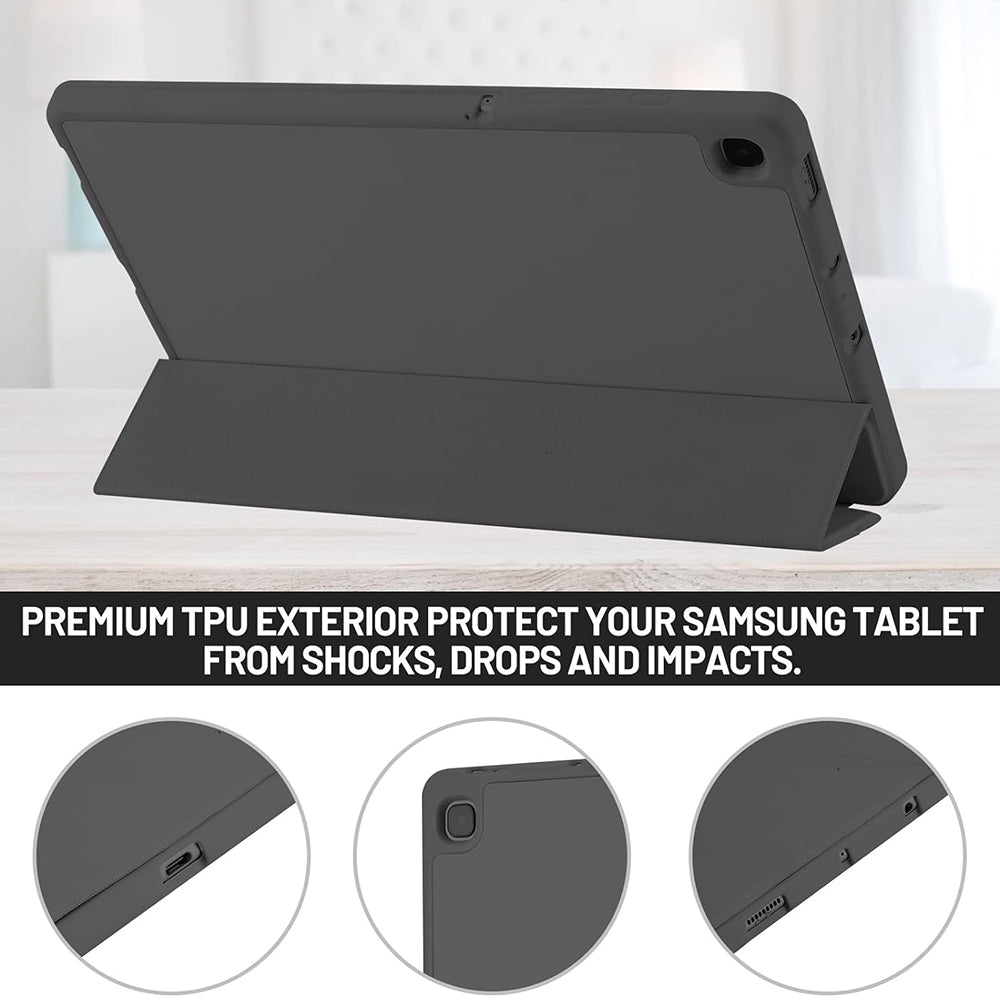 Husa pentru Samsung Galaxy Tab S6 Lite (2024) / Tab S6 Lite (2022) / Tab S6 Lite (2020), Techsuit, Flex Trifold, Neagra