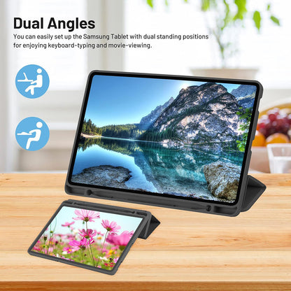 Husa pentru Samsung Galaxy Tab S6 Lite (2024) / Tab S6 Lite (2022) / Tab S6 Lite (2020), Techsuit, Flex Trifold, Neagra