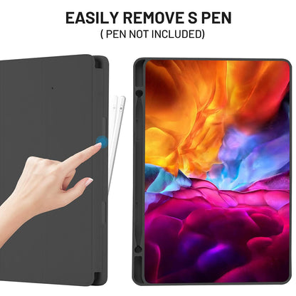 Husa pentru Samsung Galaxy Tab S6 Lite (2024) / Tab S6 Lite (2022) / Tab S6 Lite (2020), Techsuit, Flex Trifold, Neagra