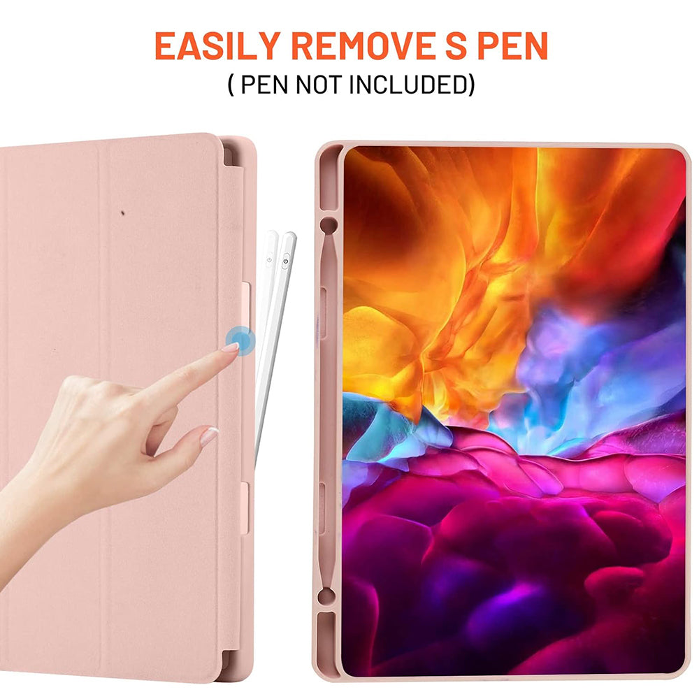Husa pentru Samsung Galaxy Tab S6 Lite (2024) / Tab S6 Lite (2022) / Tab S6 Lite (2020), Techsuit, Flex Trifold, Roz