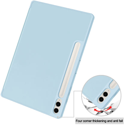Husa pentru Samsung Galaxy Tab S9 FE+, Techsuit, Flex Trifold, Bleu