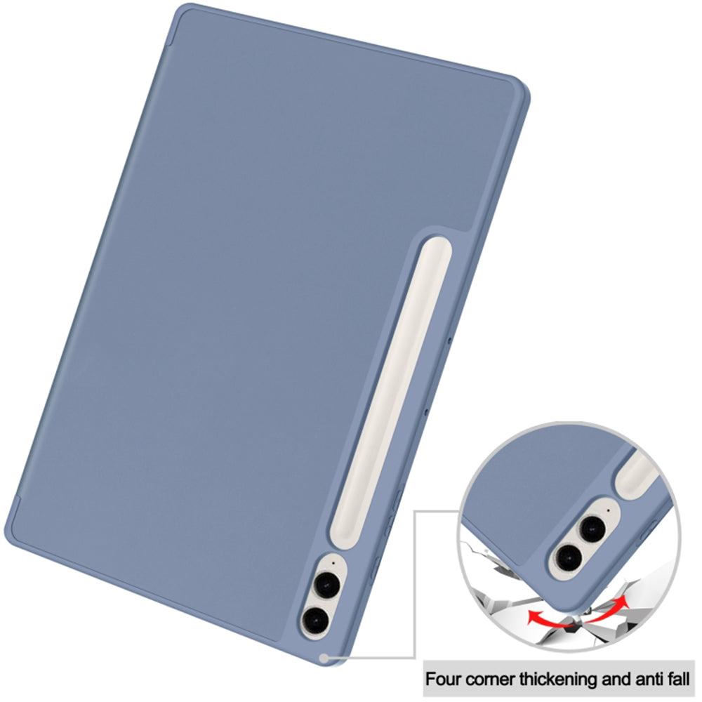 Husa pentru Samsung Galaxy Tab S9 FE+, Techsuit, Flex Trifold, Bleumarin