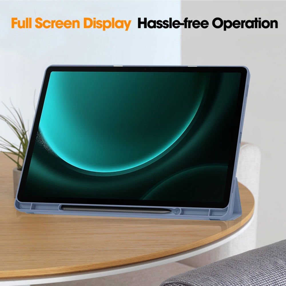 Husa pentru Samsung Galaxy Tab S9 FE+, Techsuit, Flex Trifold, Mov