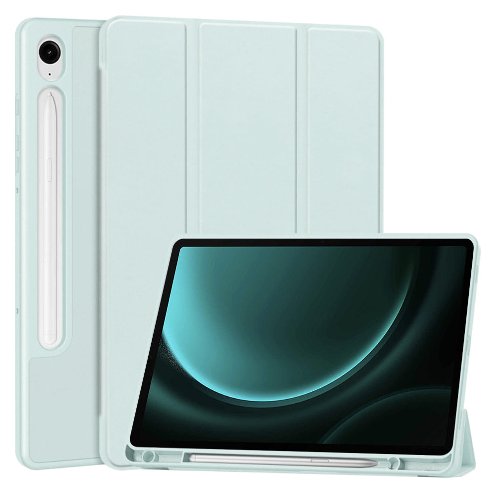 Husa pentru Samsung Galaxy Tab S9 FE / Tab S9 / Tab S10 FE, Techsuit, Flex Trifold, Bleu