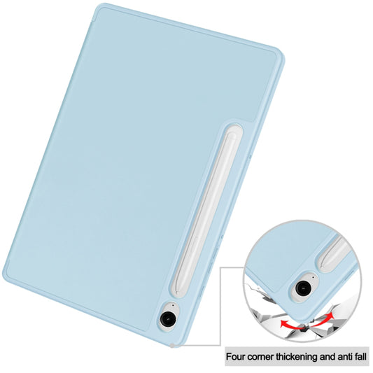 Husa pentru Samsung Galaxy Tab S9 FE / Tab S9 / Tab S10 FE, Techsuit, Flex Trifold, Bleu