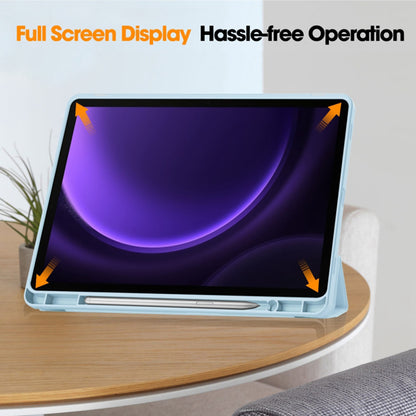 Husa pentru Samsung Galaxy Tab S9 FE / Tab S9 / Tab S10 FE, Techsuit, Flex Trifold, Bleu