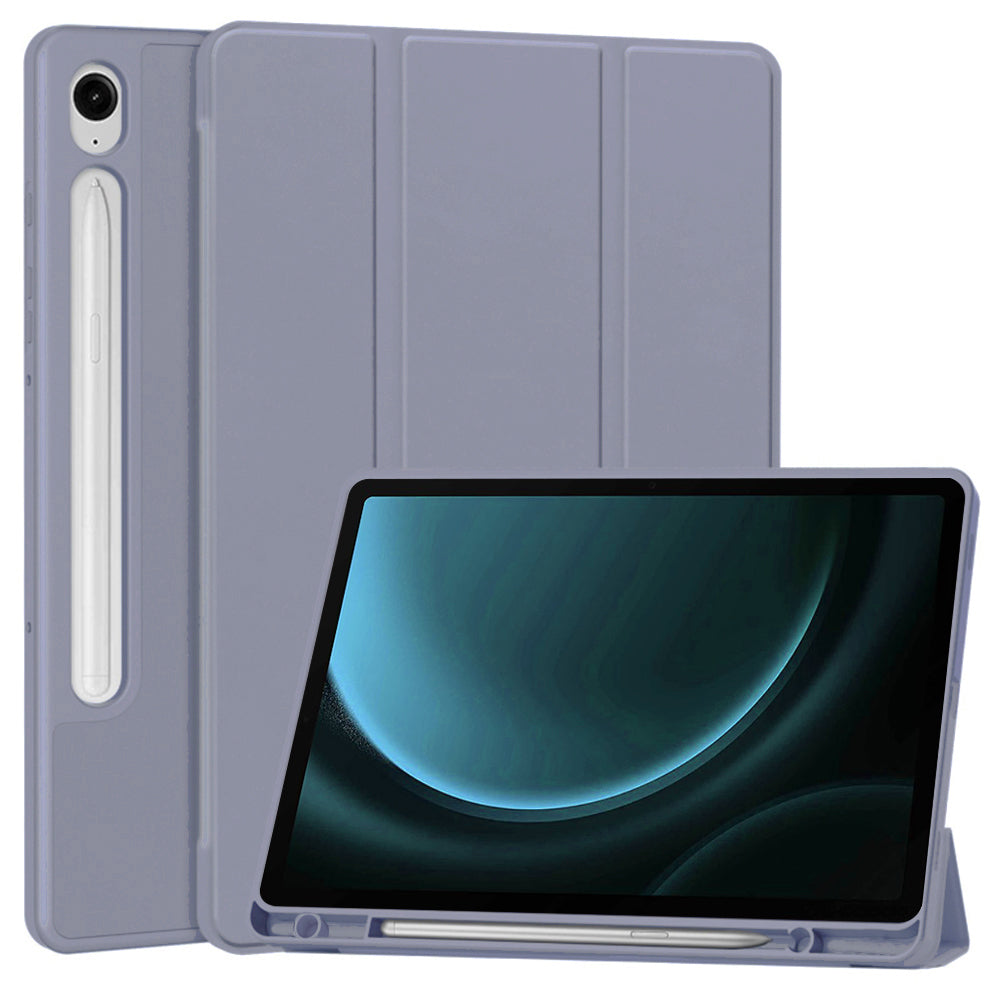 Husa pentru Samsung Galaxy Tab S9 FE / Tab S9 / Tab S10 FE, Techsuit, Flex Trifold, Mov