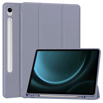 Husa pentru Samsung Galaxy Tab S9 FE / Tab S9 / Tab S10 FE, Techsuit, Flex Trifold, Mov