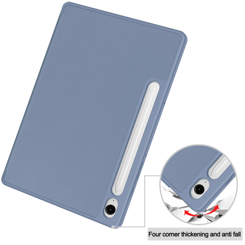 Husa pentru Samsung Galaxy Tab S9 FE / Tab S9 / Tab S10 FE, Techsuit, Flex Trifold, Mov