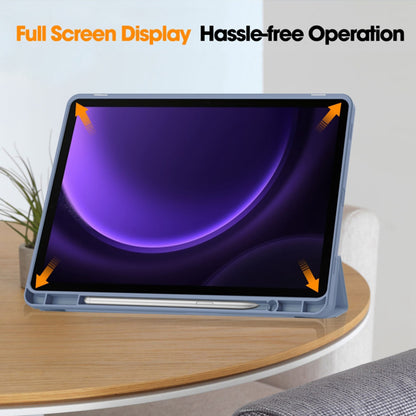Husa pentru Samsung Galaxy Tab S9 FE / Tab S9 / Tab S10 FE, Techsuit, Flex Trifold, Mov