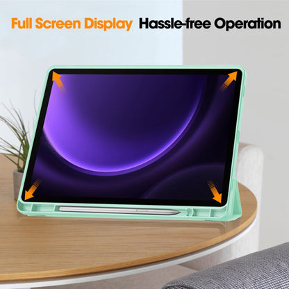 Husa pentru Samsung Galaxy Tab S9 FE / Tab S9 / Tab S10 FE, Techsuit, Flex Trifold, Verde Matcha
