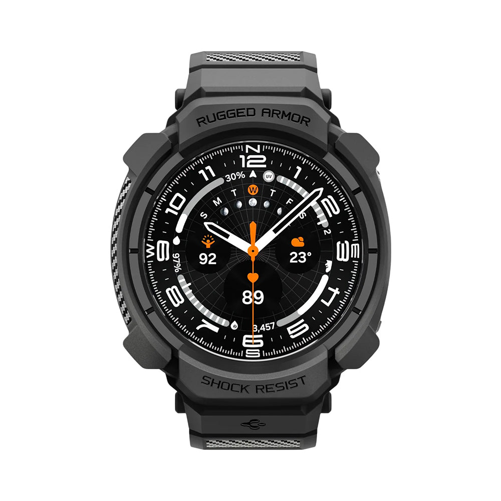Husa pentru Samsung Galaxy Watch Ultra2, Spigen, Rugged Armor Pro, Neagra Mata ACS11612