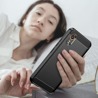 Husa pentru Samsung Galaxy Xcover7 G556, Techsuit, Carbon, Neagra