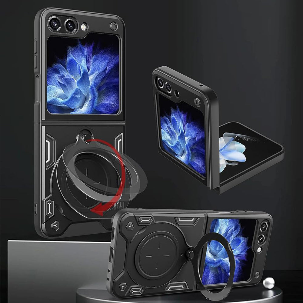 Husa pentru Samsung Galaxy Z Flip5 F731, Techsuit, CamGuard Pro, Neagra