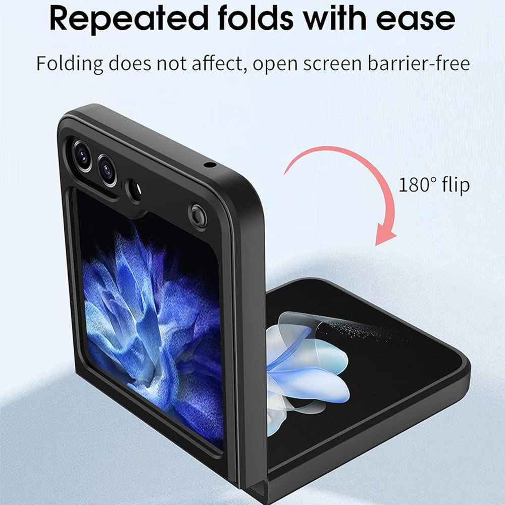 Husa pentru Samsung Galaxy Z Flip5 F731, Techsuit, CamGuard Pro, Neagra