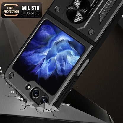 Husa pentru Samsung Galaxy Z Flip5 F731, Techsuit, CamShield, Neagra