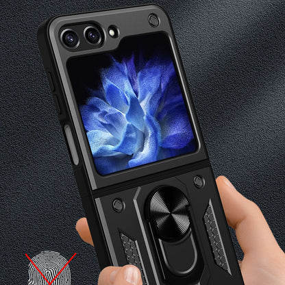 Husa pentru Samsung Galaxy Z Flip5 F731, Techsuit, CamShield, Neagra