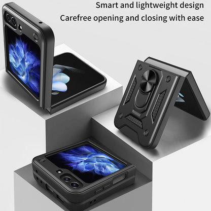 Husa pentru Samsung Galaxy Z Flip5 F731, Techsuit, CamShield, Neagra