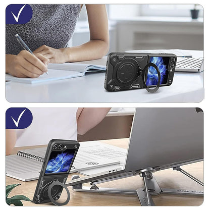 Husa pentru Samsung Galaxy Z Flip7 FE F761 / Z Flip6 F741, Techsuit, CamGuard Pro, Neagra