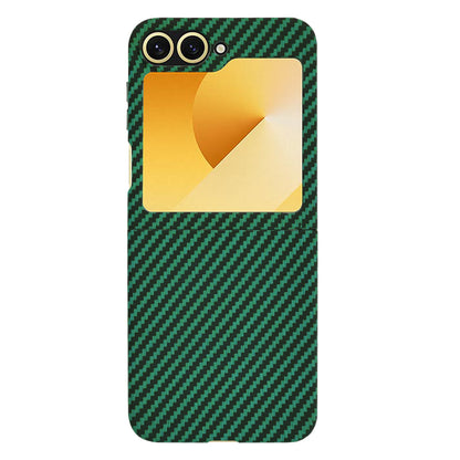 Husa pentru Samsung Galaxy Z Flip7 FE F761 / Z Flip6 F741, Techsuit, Carbonite FiberShell, Verde
